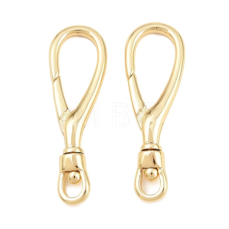 Brass Swivel Lobster Claw Clasps KK-P353-02G-1