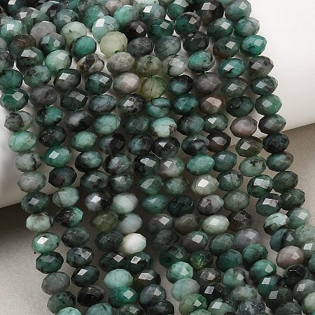 Natural Emerald Beads Strands G-B175-A23-4x6mm-1