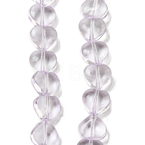 Baking Paint Transparent Glass Beads Strands DGLA-A08-T8mm-KD08-1