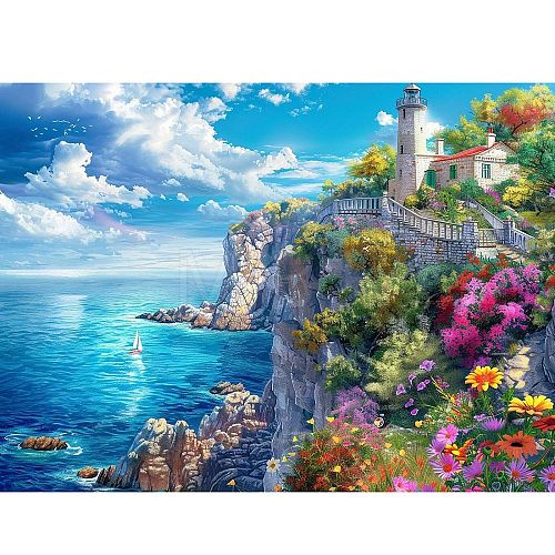 Lighthouse Island DIY Diamond Painting Kit PW-WG8E973-04-1