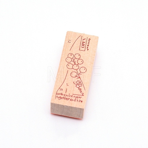 Wooden Stamps AJEW-WH0018-64I-1
