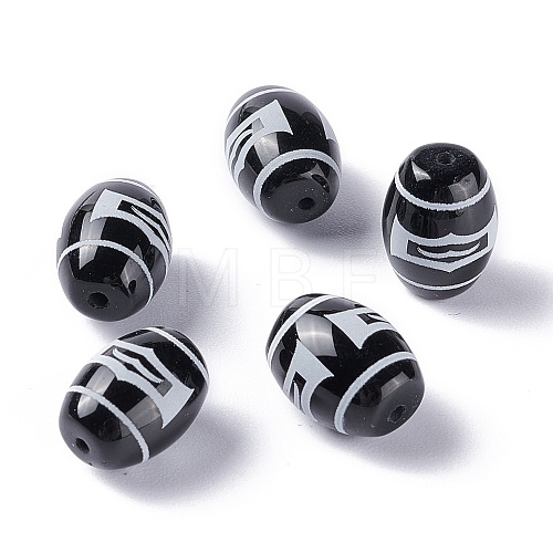 Tibetan Style dZi Beads TDZI-Z001-18-1