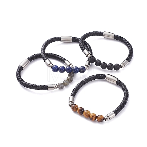 Unisex Leather Cord Bracelets BJEW-JB04852-1