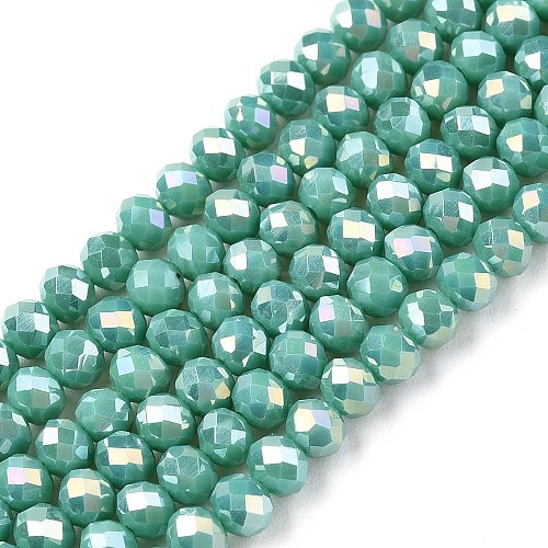 Electroplate Glass Beads Strands EGLA-A044-P3mm-B31-1