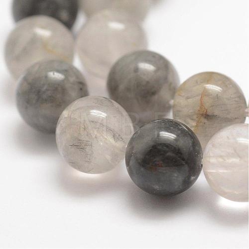 Natural Cloudy Quartz Beads Strands G-E376-6mm-01-1