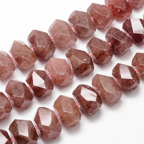 Natural Strawberry Quartz Bead Strands G-H038-18-1