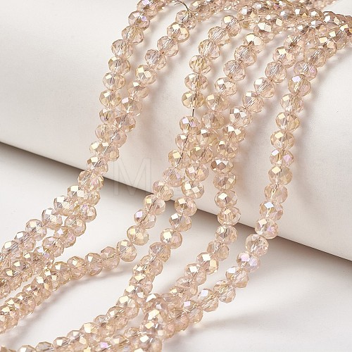 Electroplate Transparent Glass Beads Strands EGLA-A034-T4mm-T15-1