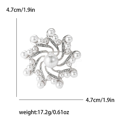 Alloy Rhinestone Brooch for Backpack Clothes PW-WG040D1-02-1