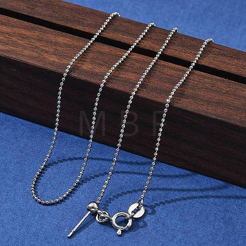 1mm Brass Ball Chain Adjustable Slider Necklaces KK-K398-28P-1