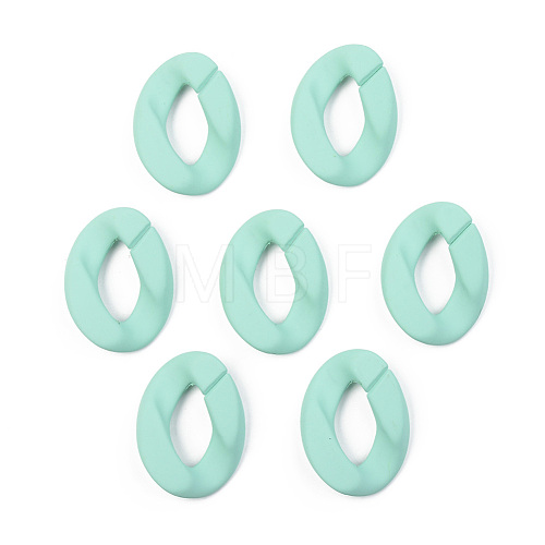 Opaque Spray Painted Acrylic Linking Rings X-OACR-T024-01-I09-1