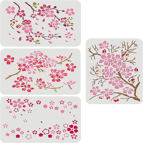 PET Hollow out Drawing Painting Stencils Sets for Kids Teen Boys Girls DIY-WH0172-719-1