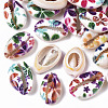 Printed Natural Cowrie Shell Beads SSHEL-R047-01-C04-1