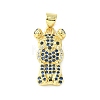 Brass Micro Pave Cubic Zirconia Pendants ZIRC-F138-02G-1