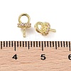 Brass with Cubic Zirconia Peg Bails KK-B087-13A-G-4