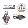 20Pcs Knot Zinc Alloy Adjustable Jean Button Pins FIND-FH0017-91B-2