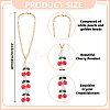 Acrylic & Resin & Glass Seed Beaded Car Hanging Pendant Decorations HJEW-DR00329-2