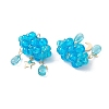 2Pcs 2 Styles Glass Bead & 304 Stainless Steel & 201 Stainless Steel Pendants PALLOY-MZ01307-02-2