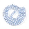 Luminous Handmade Silver Foil Glass Beads Strands FOIL-N029-02B-07-3
