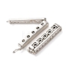 Brass Micro Pave Clear Cubic Zirconia Twister Clasps KK-K422-16P-2