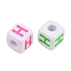 Opaque Acrylic Enamel European Beads AC-ACBA1794-04H-2