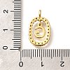 Brass Micro Pave Cubic Zirconia Pendants ZIRC-P123-01G-G02-3