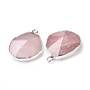 Natural Rose Quartz Pendants G-I207-14M-S-3