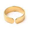 Ion Plating(IP) 304 Stainless Steel Common Gull Open Cuff Ring for Women RJEW-E063-14G-3