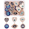 30Pcs 6 Style Alloy Enamel Pendants ENAM-SZ0003-30-1