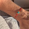 Synthetic Turquoise Round Bead Braided Bracelets EC3666-1