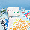 12 Sheets 12 Colors PVC Alphabet Number Stickers DIY-CP0008-66-4