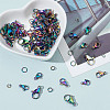 60Pcs 3 Size Rainbow Color 304 Stainless Steel Lobster Claw Clasps FIND-SC0003-41-4