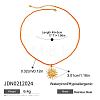304 Stainless Steel Sun Pendant Glass Seed Beaded Necklaces for Women FS-WGBCA12-03-1