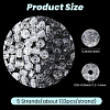 5 Strands Spray Painted Crackle Glass Beads Strands CCG-PA0001-08A-2