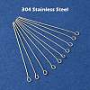 304 Stainless Steel Eye Pins STAS-YW0001-86-4