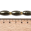 Natural Pyrite Beads Strands G-Z131-A01-02-5