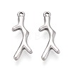 304 Stainless Steel Branch Pendants STAS-T067-49P-1
