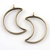 Rack Plating Alloy Open Back Bezel Pendants LS-PALLOY-S047-39F-FF-1