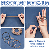 16Pcs 4 Colors Steel Wire Round Snake Chain Stretch Bracelets Set BJEW-BC0001-23-4