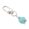 Dyed Synthetic Turquoise Pendant Decoration HJEW-JM04799-2