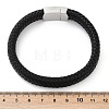 Braided Microfiber Leather Cord Bracelets for Wome Men BJEW-D304-07P-01-3