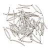 Brass Texture Curved Tube Beads KK-H250-01B-P-1