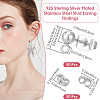 304 Stainless Steel Stud Earring Findings STAS-BBC0008-36A-2