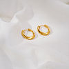 304 Stainless Steel Oval Hoop Earrings for Women QS9447-1