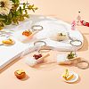 Olycraft 6Pcs 6 Style Imitation Food PVC Pendant Keychains KEYC-OC0001-17-6