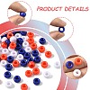 600Pcs 3 Colors Opaque Plastic Beads KY-FS0001-39-3