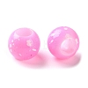 Spray Painted ABS Plastic European Beads KY-G033-01B-03-2
