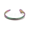Ion Plating(IP) Rainbow Color 304 Stainless Steel Snake Wrap Open Cuff Ring for Women RJEW-C025-17M-3