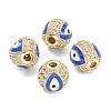 Brass Micro Pave Cubic Zirconia Charms ZIRC-A019-16G-B02-3