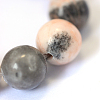 Natural Zebra Jasper Round Bead Strands X-G-E334-8mm-11-5