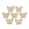 Brass Micro Pave Cubic Zirconia Charms KK-S354-142-NF-2
